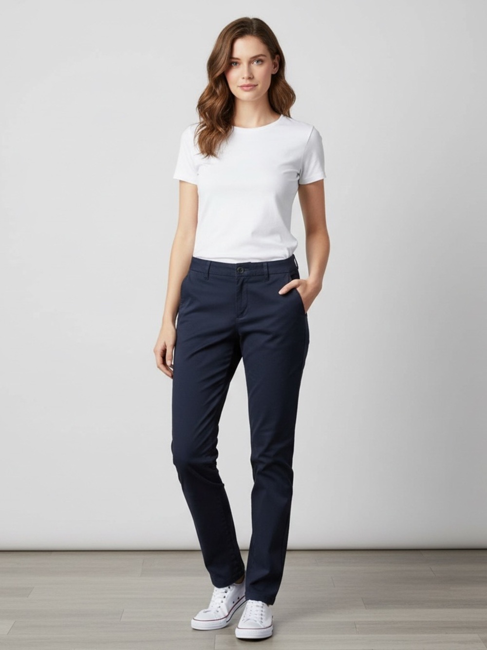 Tommy Hilfiger Navy Blue Women's Hampton Chino Pants Size 6